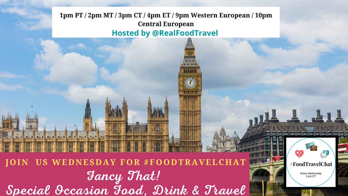 On this week's #FoodTravelChat, we're gussying up a bit to talk about fancy (but fun) food and travel. See what we'll be asking in the link below, then plan to join us Wed. 4pmET. @CreateTVchannel @crepe_wagon @CruiseNorwegian @curiousdg realfoodtraveler.com/this-week-on-f…