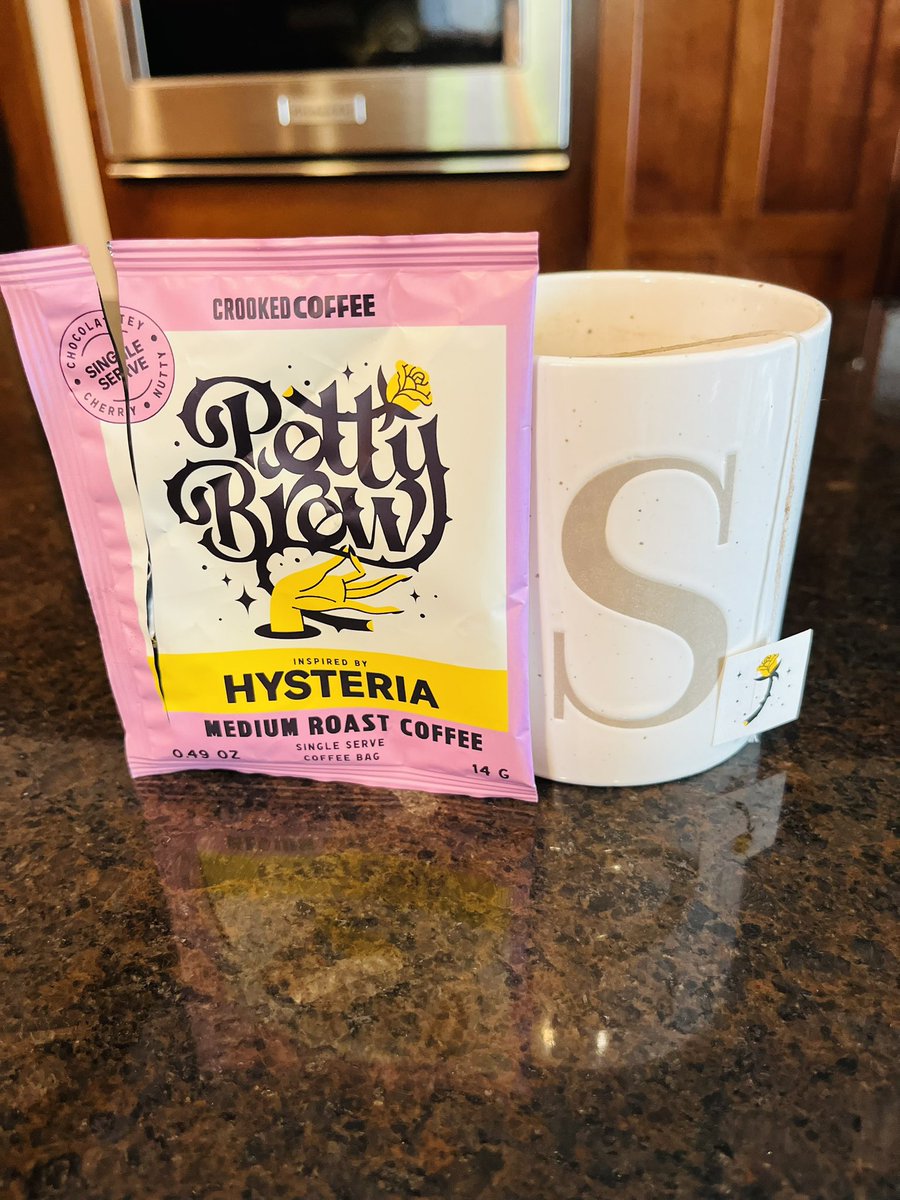 smac01's tweet photo. starting the day off petty thanks to @FTLOGoatCheese @CrookedMedia @AlyssaMastro44 @morninggloria #hysteria #pettybrew ☕️❤️🧙 https://t.co/YbAPQF8arz