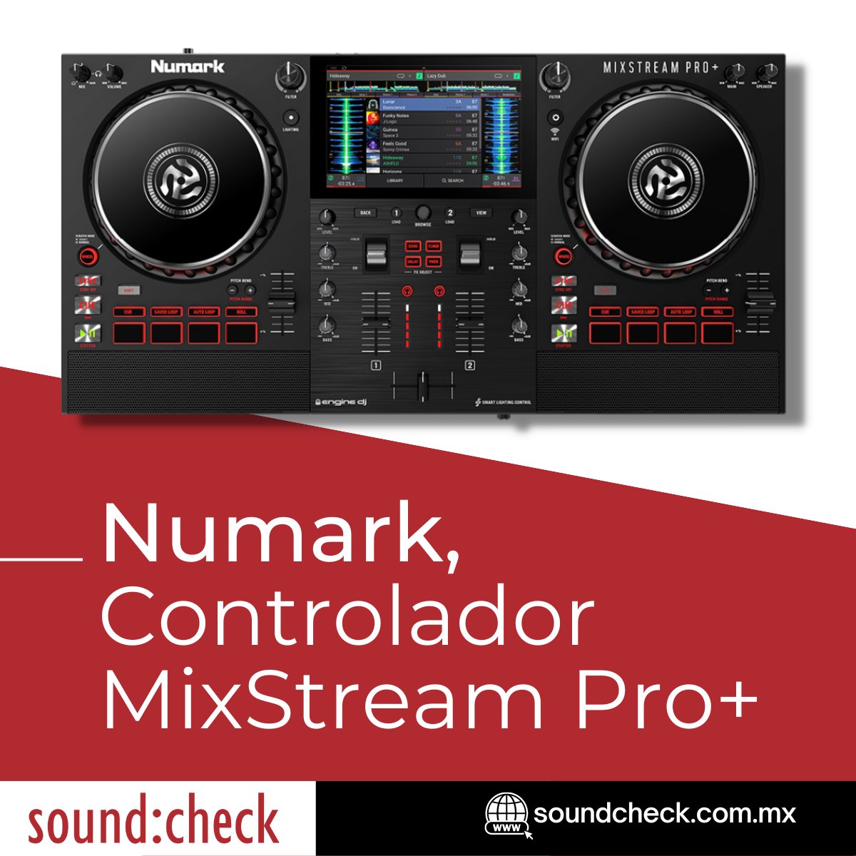 soundcheckMxMag's tweet image. Heredero del MixStream Pro, esta versión Plus incluye también dos tornamesas sensibles al tacto de 6 pulgadas, 8 pads, conexión Wi-Fi, y más ...🔗bit.ly/3Ah29z3

#soundcheckmagazine #numark #numarkdj