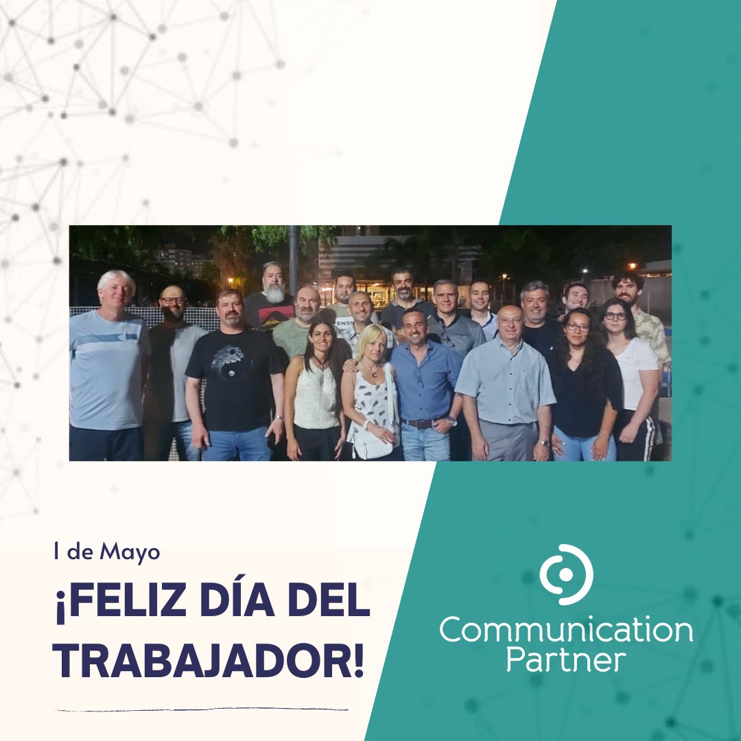 CommPartnerSRL's tweet photo. Feliz día del Trabajador!! 
1 de mayo 
Especialmente a todo el Equipo #CommunicationPartner 

#efemérides #comm_partner #DiaDelTrabajador https://t.co/dfiJqpIMR7