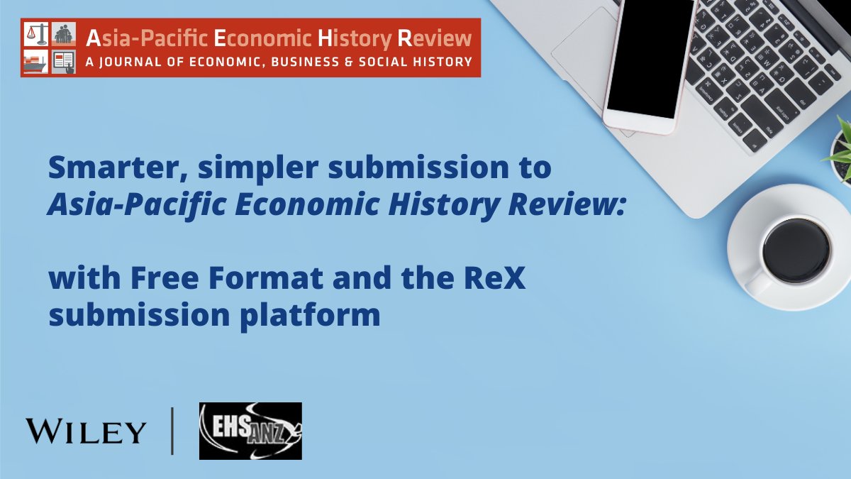 WileyEconomics's tweet image. 📑 Preparing your paper to submit? Asia-Pacific Economic History Review offers a streamlined experience for authors with its new submission platform and #FreeFormat policy.

Learn more ➡️ ow.ly/f2ty50O5t6p

@EcoHistoryAU @kris_inwood