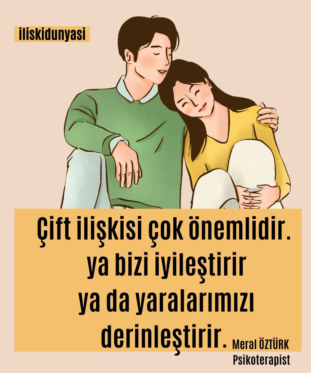 Çift ilişkisi çok önemlidir. 
Ya çocukluktan gelen yaralarımızı iyileştirir, ya da bu yaralarımızı derinleştirir. 

Ki çoğunlukla yaralarımızı derinleştirir. 😔 🤷‍♀️

#çiftterapisi #çiftterapisti #kaygı #aileterapisti #ailedanışmanı #salı #yasakelma #Adana #İzmir #astroloji