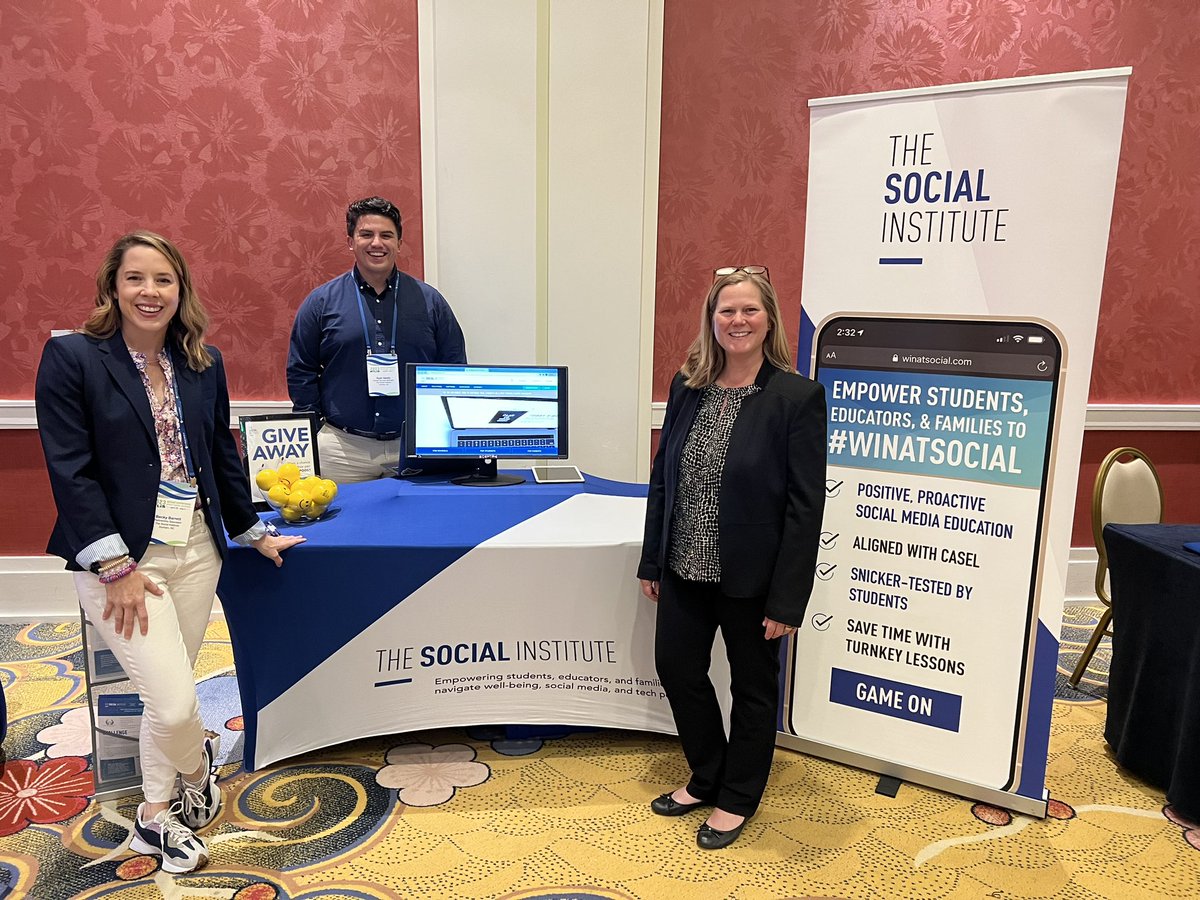 Come see <a href="/TheSocialInst/">The Social Institute</a> <a href="/theatlis/">ATLIS</a> and hear how we empower students to navigate their social world positively, including social media and technology, to fuel their health, happiness, and future success. #winatsocial