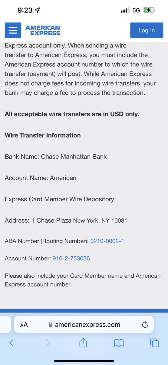 groenewb's tweet photo. @AskAmex This information is old, then? I was doing payments with this data. https://t.co/kvz7eymgh9