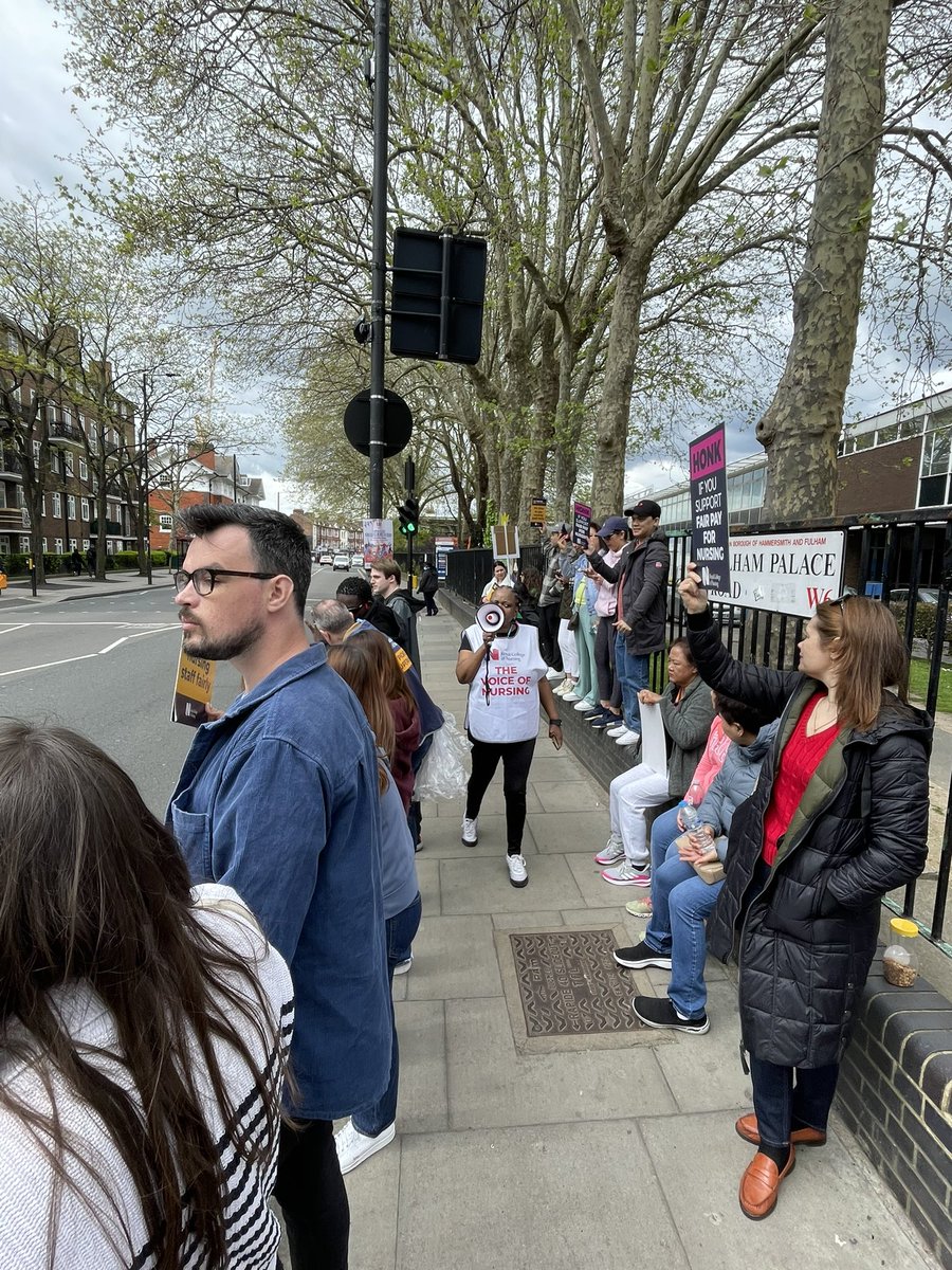 Kerry Russell (She/her) (@kezzaruzza) on Twitter photo On the picket line today for the Nursing strike <a href="/ImperialNHS/">Imperial NHS 💙</a> #charingcrosshospital #fairpayfornurses #forthefutureofthenhs #herostozeros On the picket line today for the Nursing strike <a href="/ImperialNHS/">Imperial NHS 💙</a> #charingcrosshospital #fairpayfornurses #forthefutureofthenhs #herostozeros