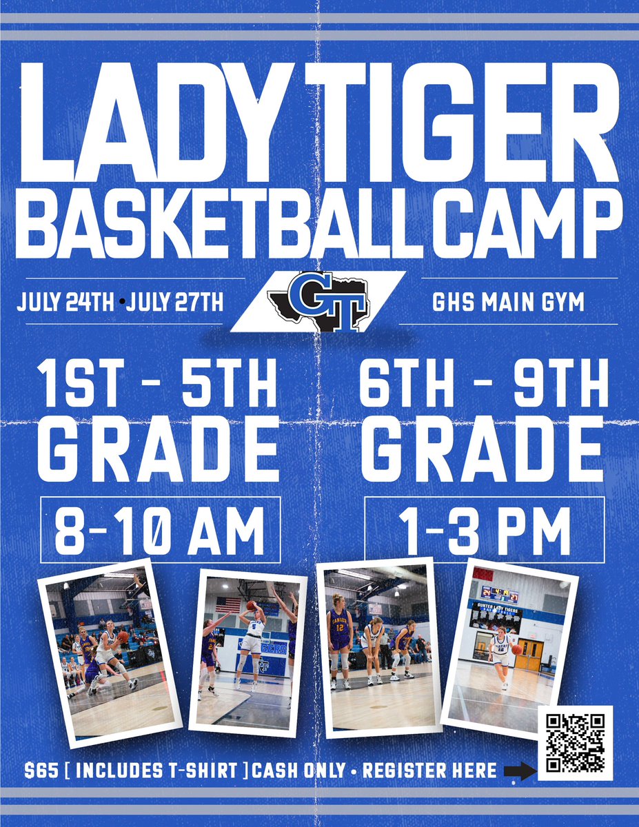 Come join us for Basketball Camp!
July 24th-July 27th
$65

It’s going to be a BLAST!!!!
bit.ly/3VpkPX8