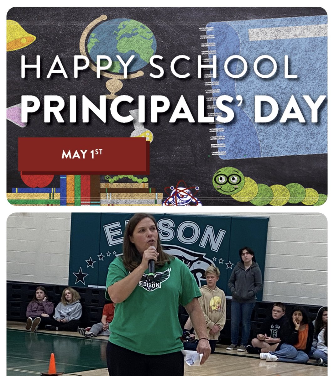 Happy School Principal's Day to our amazing leader Ms. Spranger! Thank you for all you do for our students, staff, and community! #weareedison #somosedison