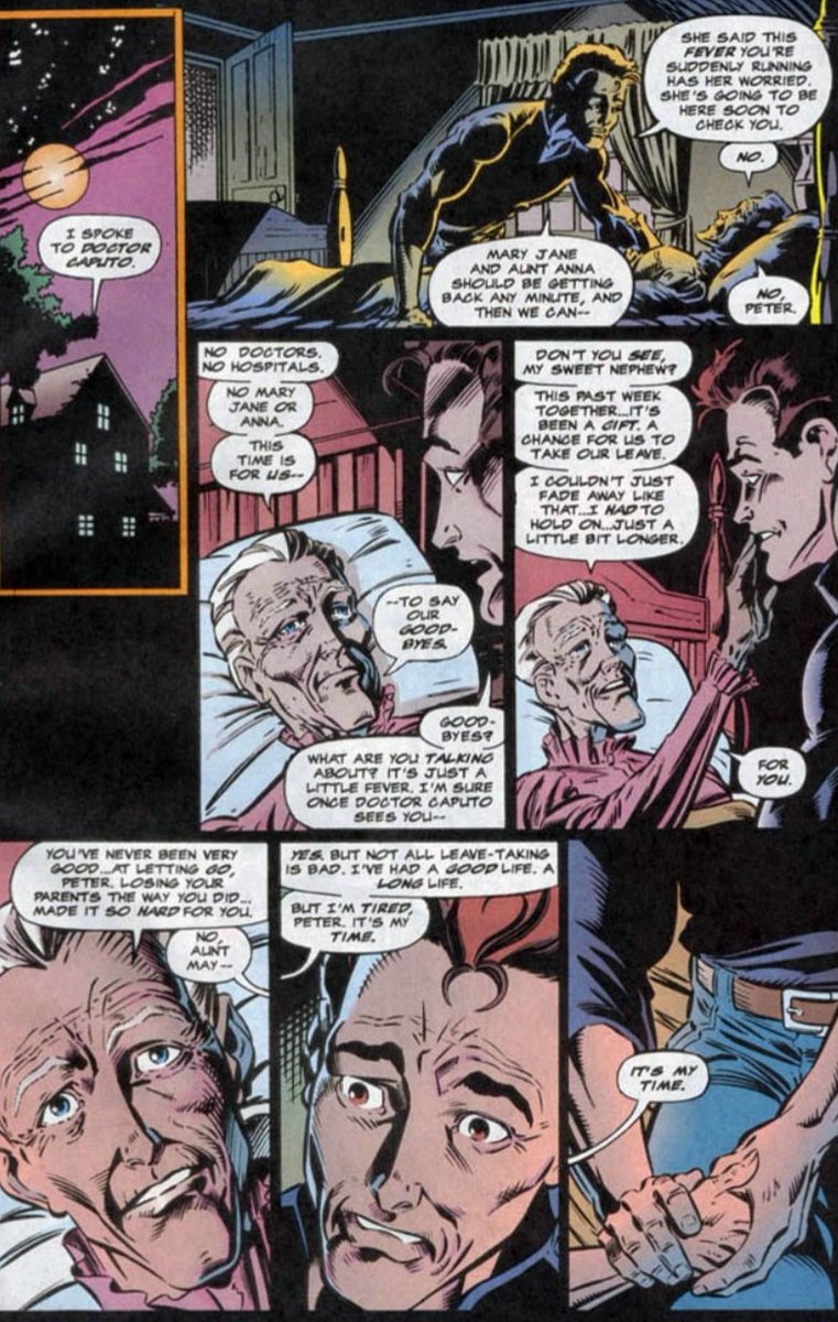 StellGuy's tweet photo. @ComicsandCleave Amazing Spider-man 400 was an issue full of the most emotional moments at that time. https://t.co/oPBf5iNs4M