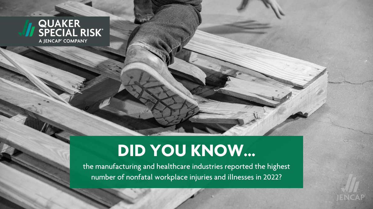 QSRInsurance's tweet photo. DYK: That the manufacturing and healthcare industries reported the highest number of nonfatal workplace injuries and illnesses in 2022? It's time to prioritize safety in these industries and beyond. Let's make your clients' workplaces safer: https://t.co/ZkbjPsZYez #OSHWeek https://t.co/bAeszbio6s