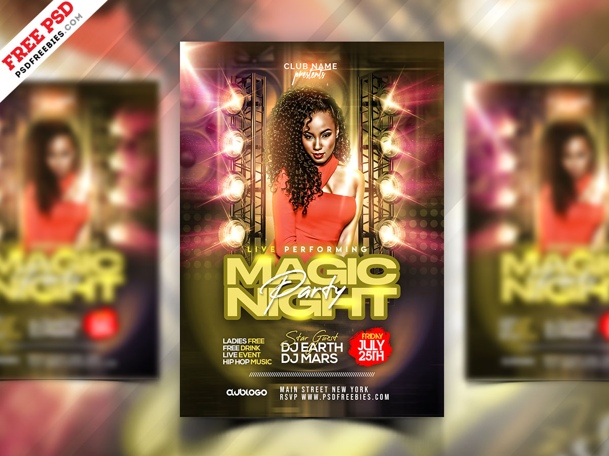 PSDFreebies's tweet photo. Get your party started with our free Magic Party Night Event Flyer PSD Template
Download Link >> https://t.co/sn9iDPUPja

#FreeEventFlyer #PartyPromotion #UrbanFestivals #MusicConcerts #SpecialEvents #MagazineAdvertising #FreePSD #PSD #Photoshop #GraphicDesign #FridayNight https://t.co/DqUxfpbbtm