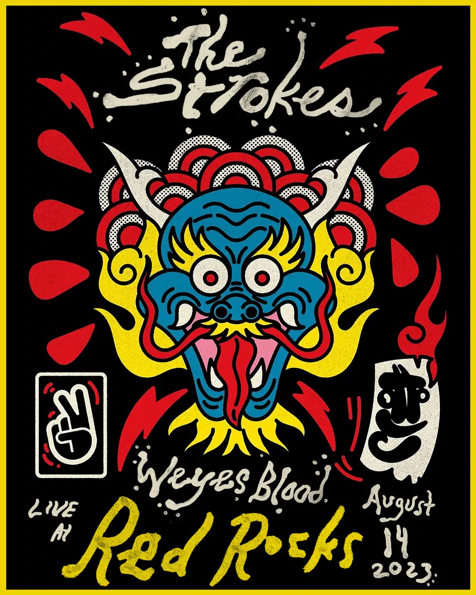 ザ・ストロークス Red Rocks 2023 ポスター The Strokes The Strokes on X: 