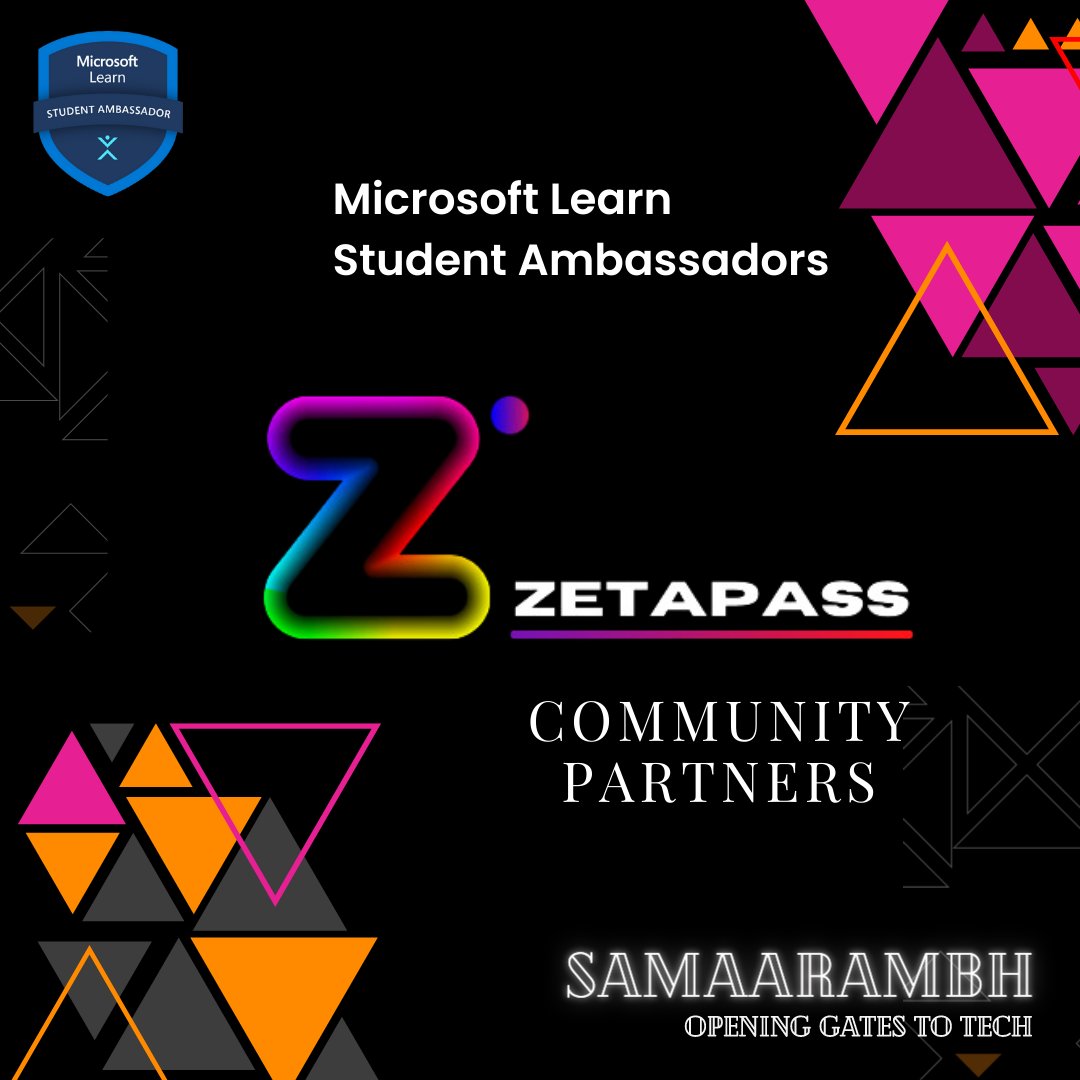 MlsaMiet's tweet photo. Excited to have Zetapass as our community partner for Samaarambh! Let's create a tech-savvy experience together.

#msftstudentambassadors #microsoft #mlsa #microsoftlife #microsoftteams #samaarambh #firsttimeinmeerut #techevent #opengatestotech https://t.co/R1kZOFD38N