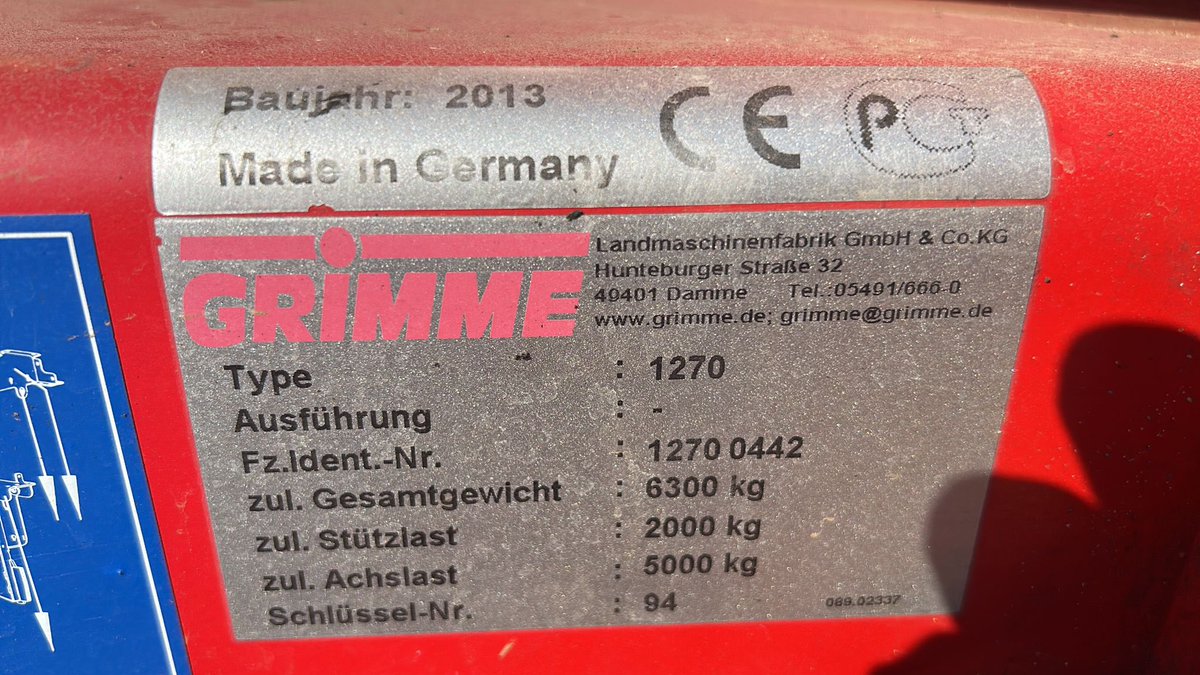 FOR SALE

Used 2013 Grimme 1270 harvester. Good condition. $65,000.00 CAD