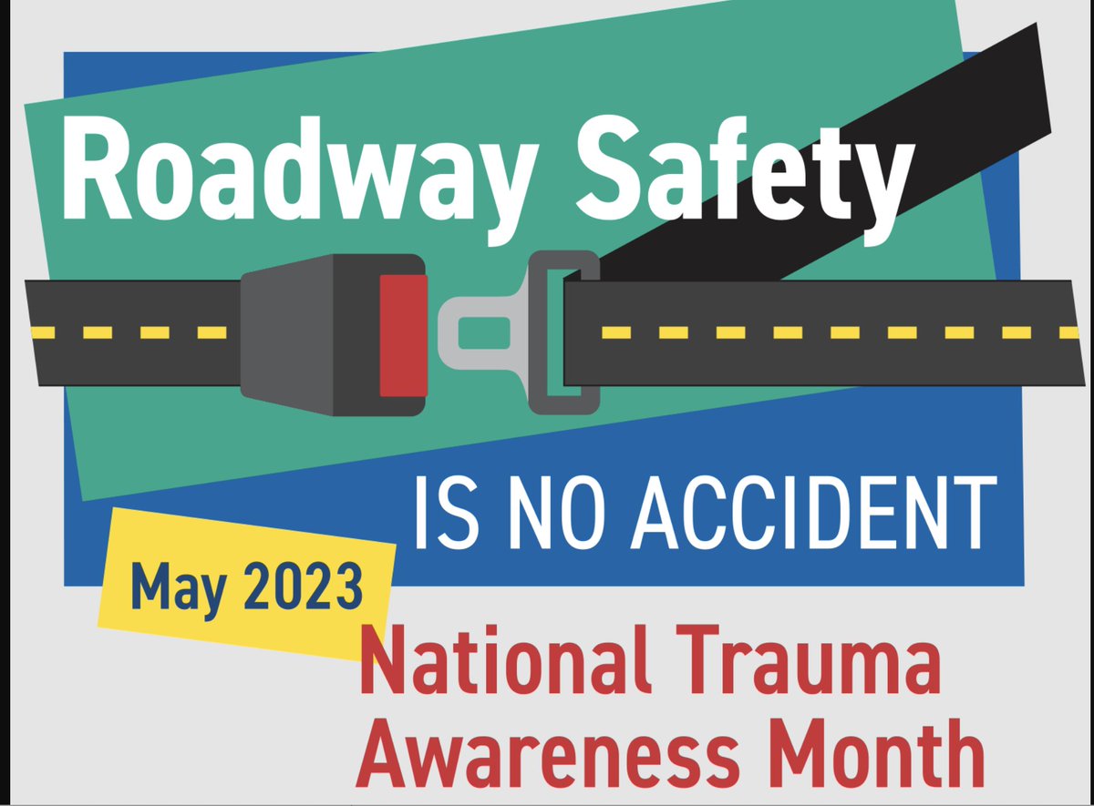 May is National Trauma Awareness Month - Join us in promoting roadway safety, recognizing trauma program professionals, and celebrating our trauma survivors! To learn more click here: amtrauma.org/page/NTAM2023 #amtrauma #Trauma #prevention