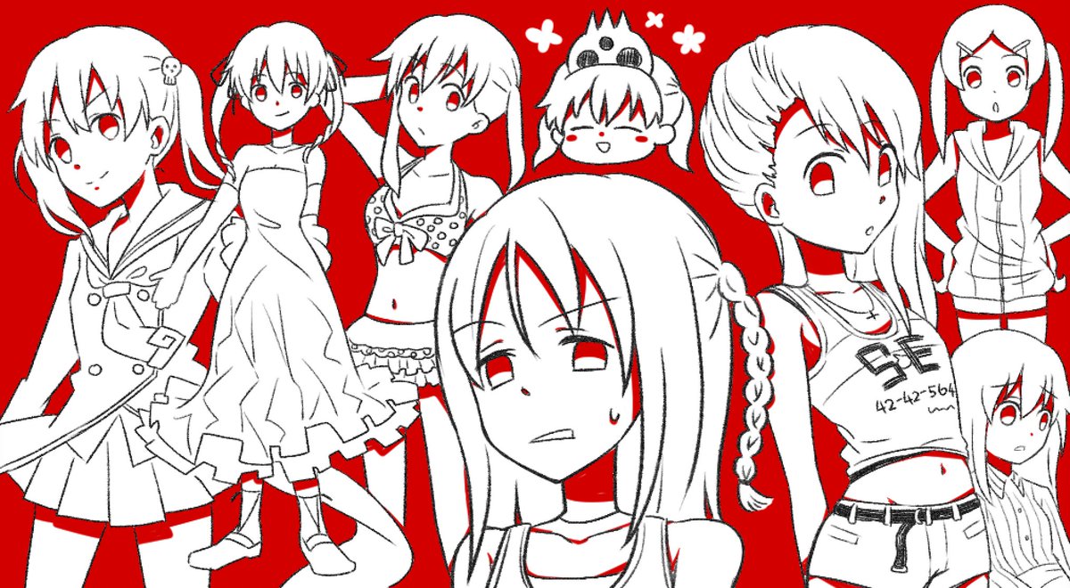 chip_1925's tweet image. ソウルイーターの激推しマカ・アルバーン先輩描いた
