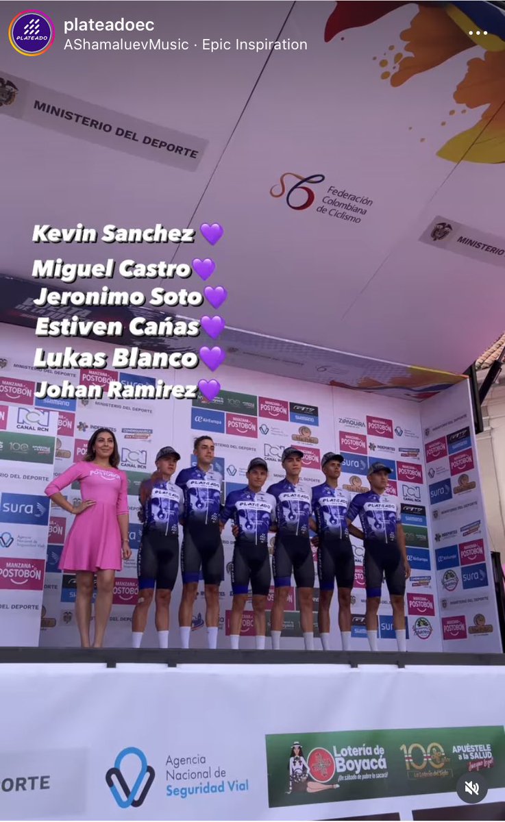 Juanmapluna's tweet photo. Hoy empieza la Vuelta de la Juventud de ciclismo con la participación del equipo chocoano @plateadoec. Vamos!!!! 💪🏽💪🏽 https://t.co/Fg5JDw7m1Y