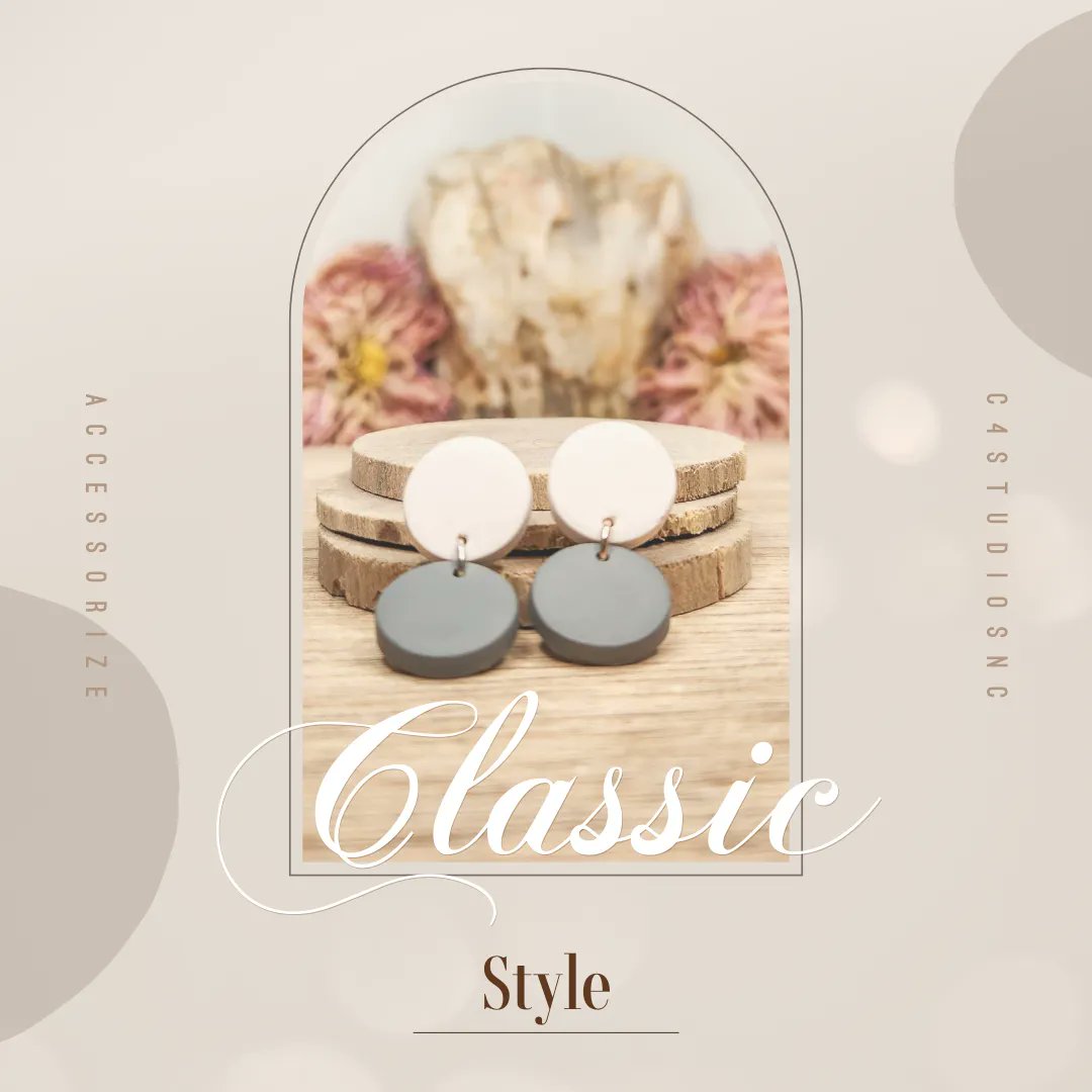 C4StudiosNC's tweet photo. These classic gray and off-white circle earrings are a timeless and versatile accessory that can complement a variety of outfits. https://t.co/RbfKcJejHU
#cfourstudiosnc #polymerclay #polymerclayearrings #earrings #dangleearrings #classicstyle #etsyhandmade https://t.co/5YmInKSo1x