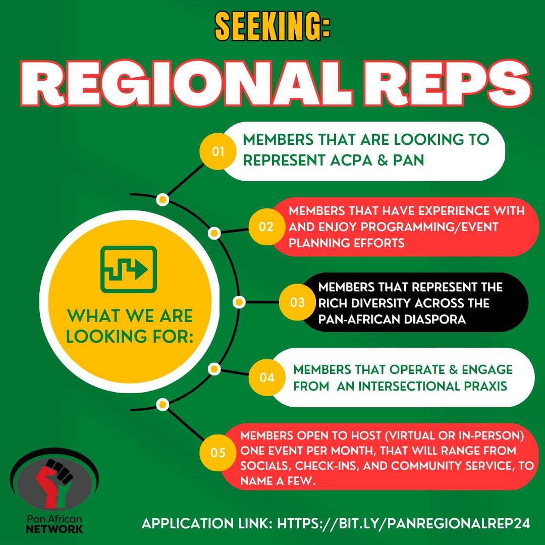 Just two days left to complete your application for our  Regional Rep initiative! 

Applications will be accepted on an ongoing basis, however, there is a priority deadline of Wednesday, May 3, 2023 at 11:59 pm CDT. 

Click the link in the bio or go to: bit.ly/panregionalrep…