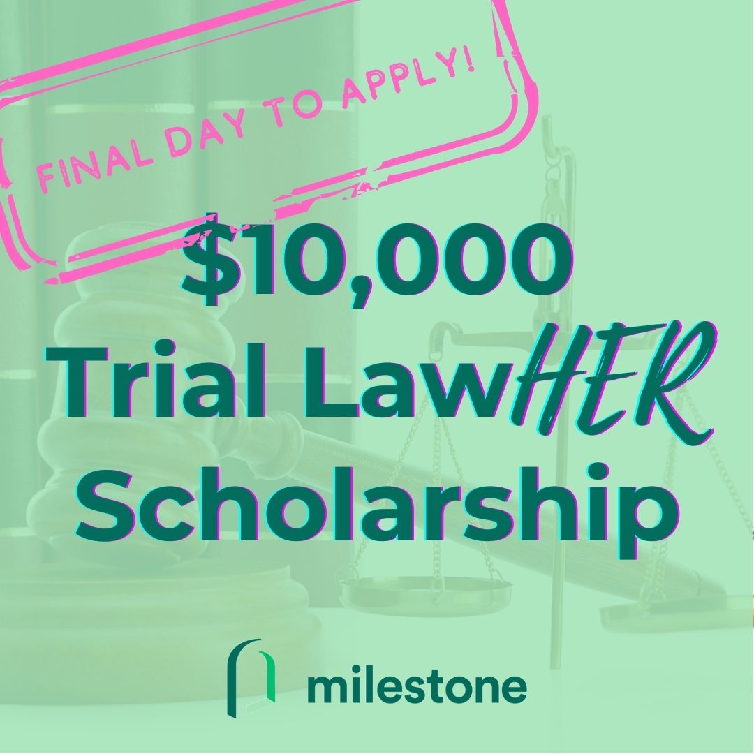 milestoneandco's tweet photo. ⏰ Today is the LAST DAY to apply for the 2023 Trial LawHER Scholarship!

Share this post with your network to help a deserving law student have a shot at winning $10,000 toward tuition.

Details and how to apply: https://t.co/I2yUqRHp7I https://t.co/gBKlFaR9tn