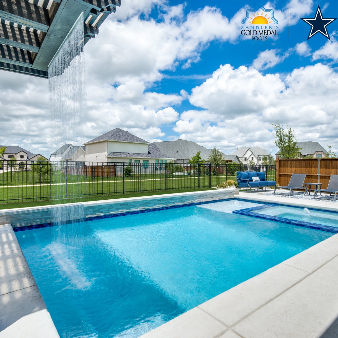 Let your worries fade away as you dive into the sleek and serene beauty of straight-line pools. Click the link in our bio to get started with Gold Medal Pools. #GoldMedalPools #texaspools