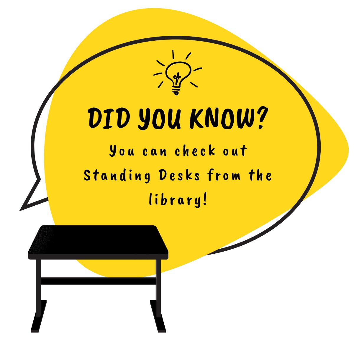 FSUMedLibrary's tweet image. Did you know you can check out standing desks from #MaguireMedLibrary? Visit the library office to check one out!

See our FAQ on how to set them up: buff.ly/38WtdcM
#FSUMedLibrary #FSUCoM #MedSchool #FSU