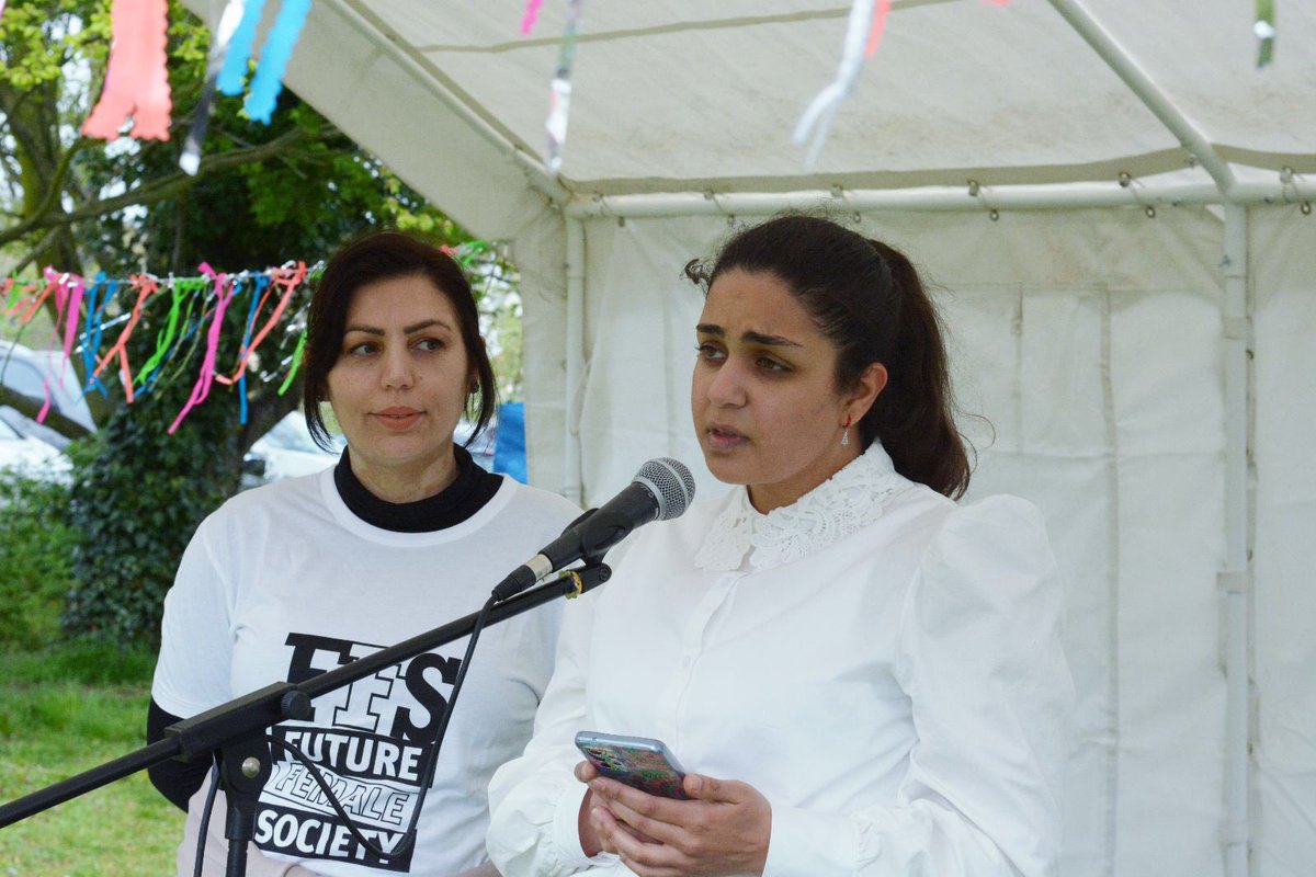 Having the courage to share your story is V powerful. Yesterday at @IpswichMayDay Aysan spoke about the situation in Iran, her homeland + the vicious struggle for freedom. Power to the women + all those acting in solidarity. Hear this on nxt weeks #bbcbelongings #zanzendagiazadi