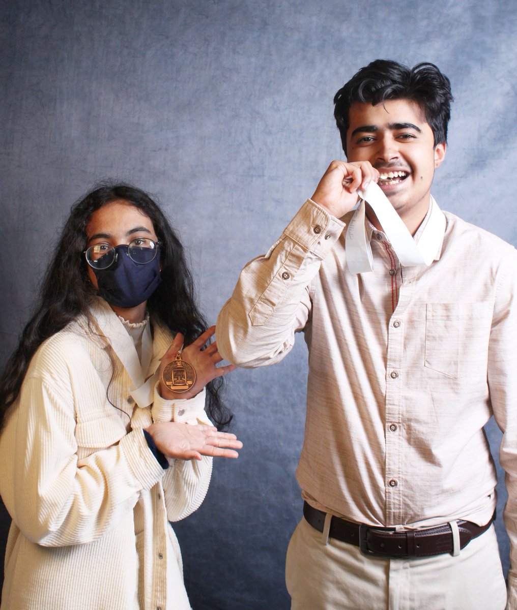 VD students Ameera Ahmad &amp; Abdul Bassit with their SkillsUSA medals! Abdul won 1st place for the State T-Shirt Competition &amp; will move on to Nationals. Ameera won 3rd place for the National T-Shirt competition. She's the 1st VD sophomore to ever place! We are so proud! #DurfeeCTE