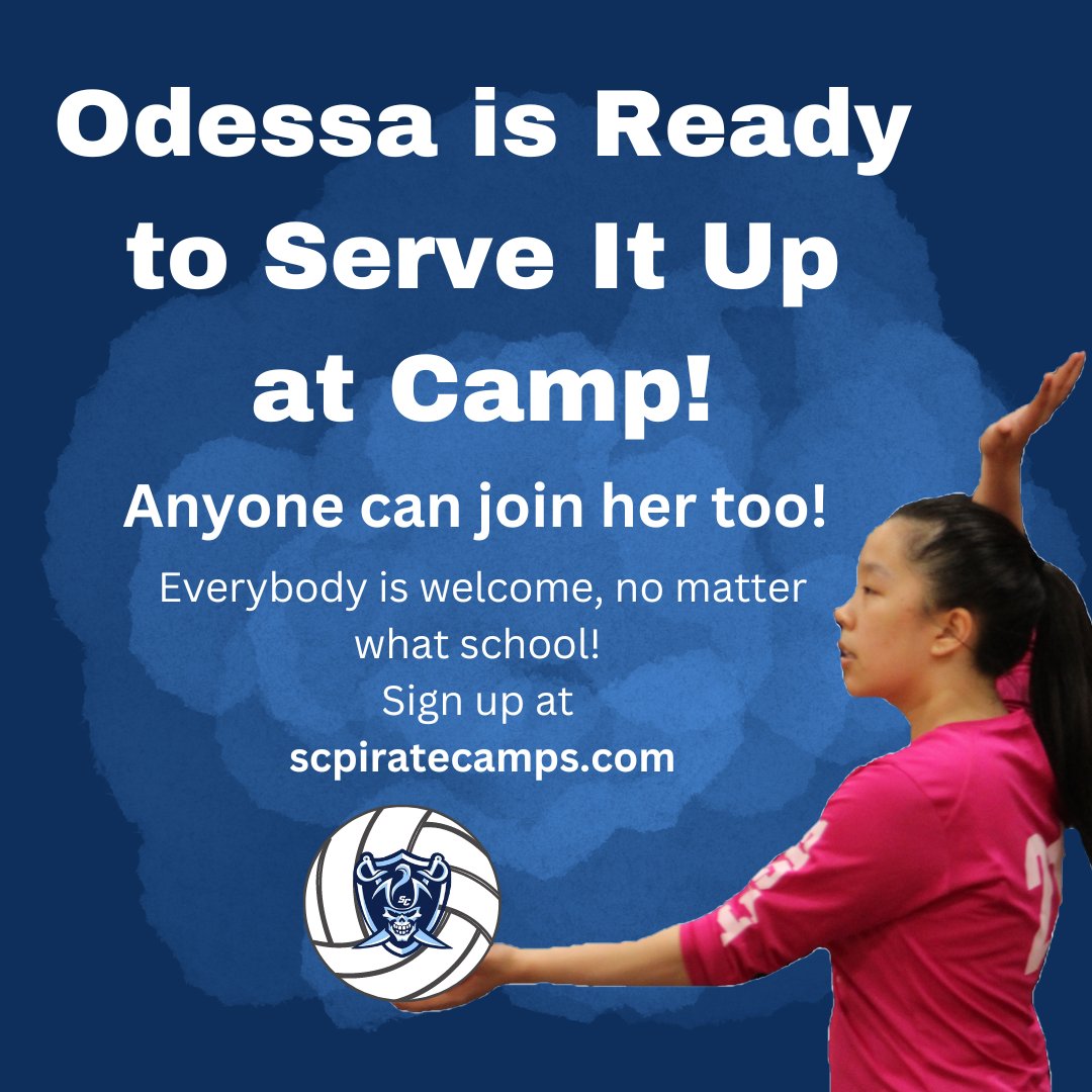 Odessa is ready! Are you ready for camps? 

Sign up at scpiratecamps.com and check out schsactivities.com for more info!