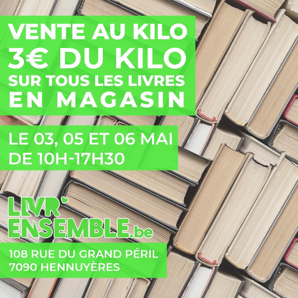📚🎉 Vente exceptionnelle au kilo sur tous les livres de notre magasin ! 
Ne manquez pas cette occasion de faire des affaires incroyables. 🛍️📖
Venez en profiter UNIQUEMENT EN MAGASIN  
Abonne-toi pour toujours plus de bons plans littéraires ! 🥰
A partager un maximum 🙏