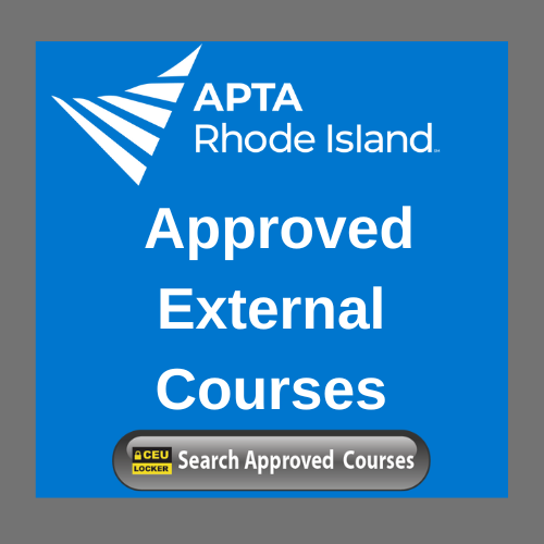 Looking for a list of external courses approved by the APTA RI through CEU Locker?
These courses meet quality and evidence based practice guidelines.
ceulocker.com/physical-thera…