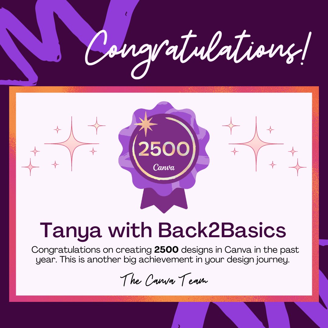 Back2BasicsMN's tweet image. We just hit another milestone! That&apos;s a LOT of creative work in a year&apos;s time! 🥇 What can we create for you? WithThePowerOf2.com

#back2basicsmn #graphicdesign #digitaldesigns #canva #milestones #businessjourney #businessmilestones #brandmanagement #branddesign
