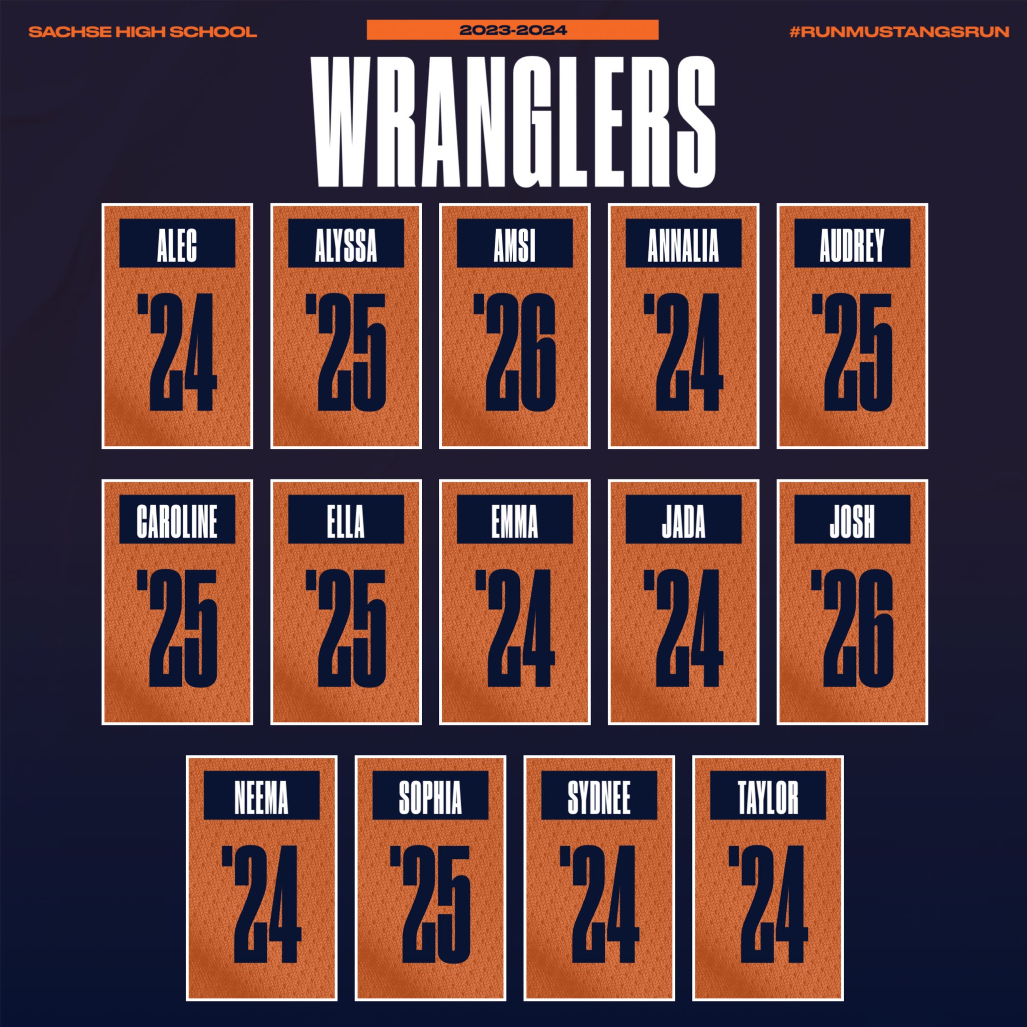 Sachse Wranglers on Twitter "Introducing the 20232024 Wrangler squad
