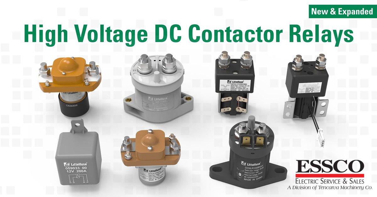 Discover more about #Littelfuse high current and #highvoltage DC contactor relays for electric, hybrid, and industrial applications such as #chargingstation, #batterypowersupply, #DCpowercontrol, #circuitprotection, and other #switchcontrols. bit.ly/3p2YvpO