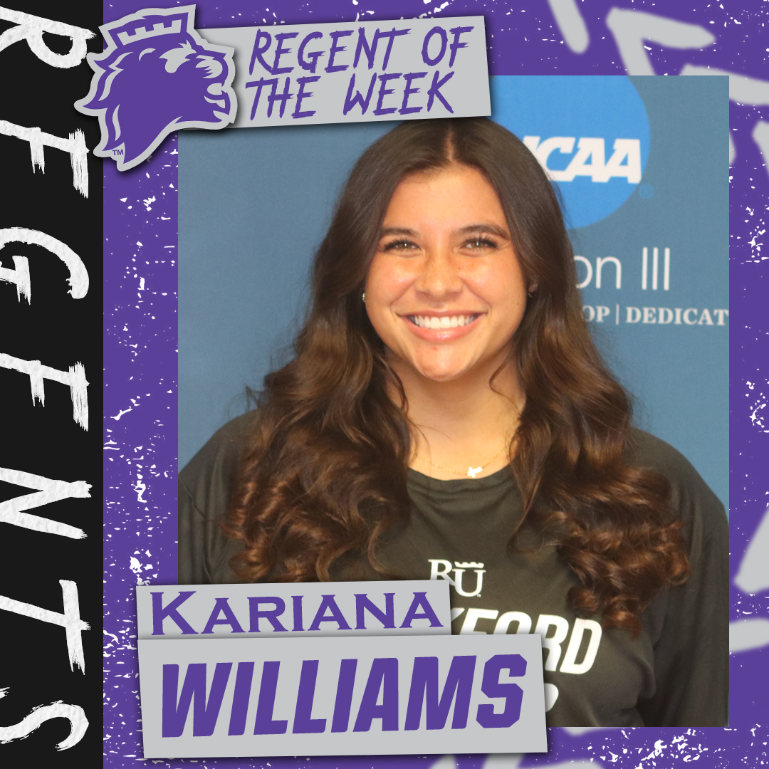 RockfordRegents's tweet photo. Congrats to Kariana Williams on being named Regent of the Week! Kariana hit .571, had a .625 on-base percentage &amp; slugged 1.143. Her best game came in the opener against Alverno. She finished that game a perfect 3-for-3 with 2 doubles, a triple, a run scored and 3 runs batted in. https://t.co/2bplrDxPPX