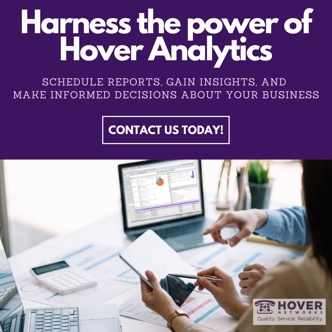Hover_Networks's tweet image. Easily track billable hours and gain insights into call data with personalized dashboards and scheduled reports in the Hover Analytics platform. Upgrade today to streamline your business’ productivity! #Analytics #BillableHours 
#CallData #CloudPhones