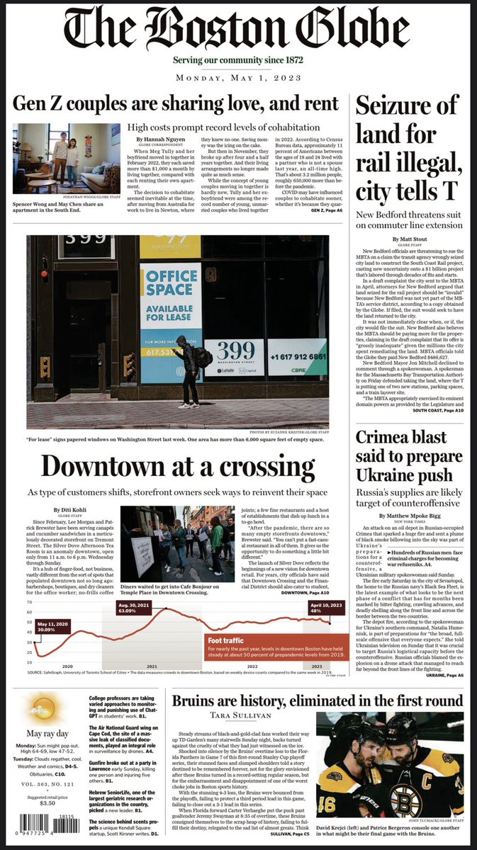 My first A1… above the fold! I spent $3.50 at Roche Bros to make it more real.