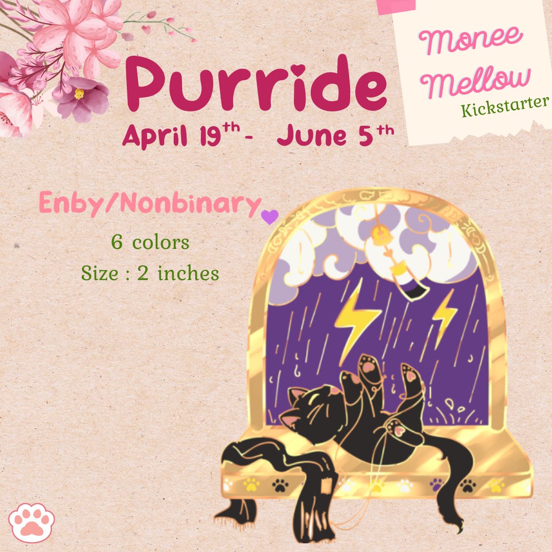 queenemone's tweet image. IMPURRTANT NOTICE: Gender is Fake

A cat enamel pin inspired by the colors of the Nonbinary Pride Flag!! ✨

#nonbinarypride #pridemerch