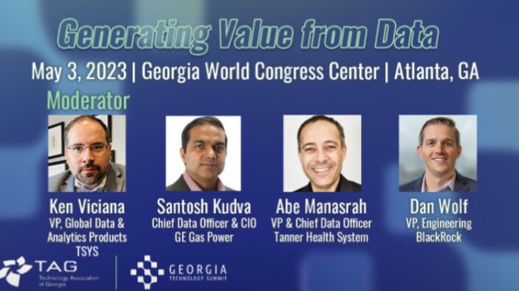 This @TAGthink panel discussion is going to be fantastic! I encourage you to attend to learn how innovative companies are harnessing the power of actionable data to enable business outcomes. #Atlanta #GeorgiaTechnologySummit  #TSYS #GlobalPayments #DataLeaders #CDO #VicianaData🔥