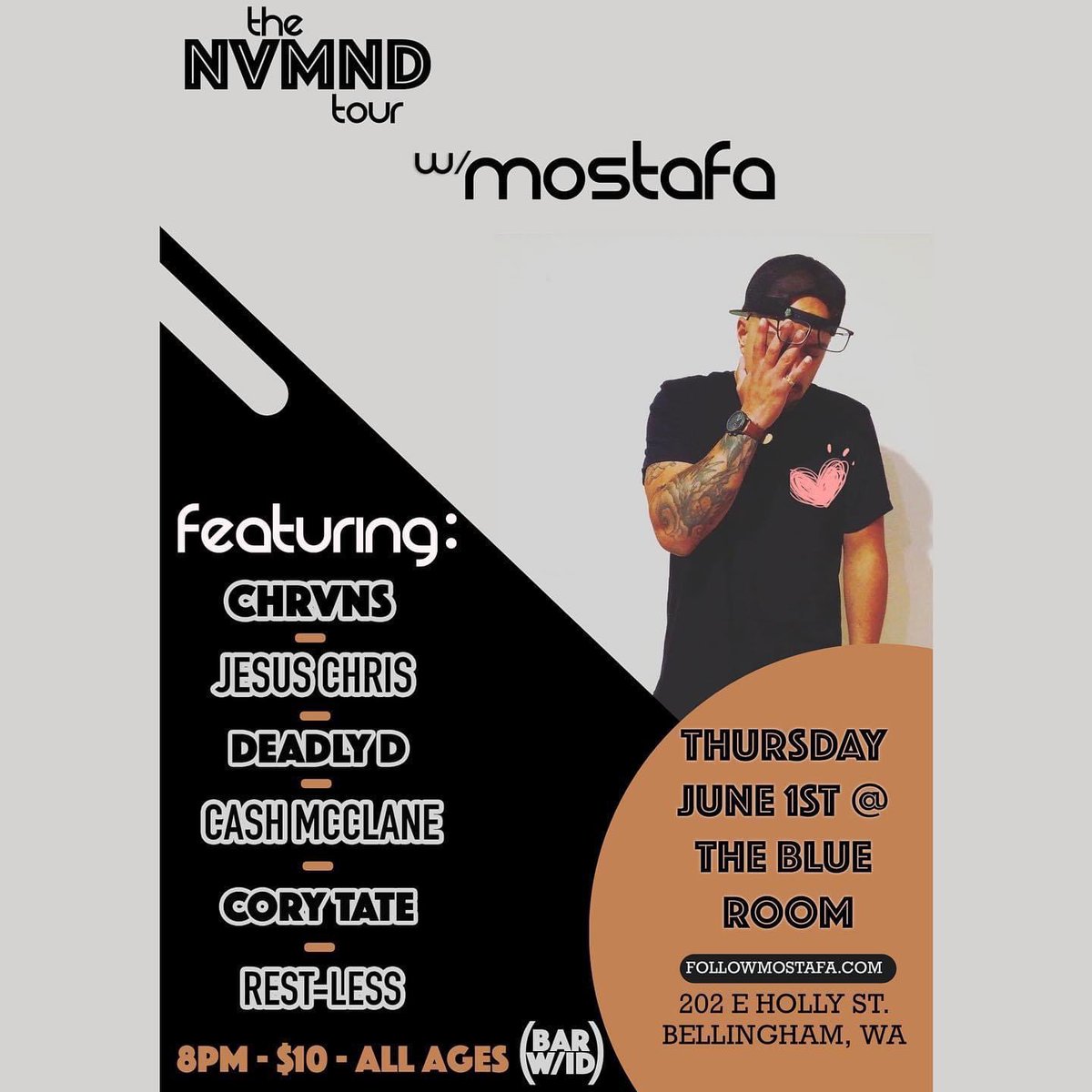 FollowMostafa's tweet photo. Bellingham!!! I’ll be back to visit in a month and I’m having a party with all my friends. All star line up 👏🏽🎉😃

Tickets at https://t.co/YVDmQ8Y33Y

Then Everett/Seattle/Olympia/Portland/Medford/then everywhere 😲👀

Can’t wait to see you all ♥️♥️

#hiphop #rap #music #mostafa https://t.co/lWSv8H05Jp