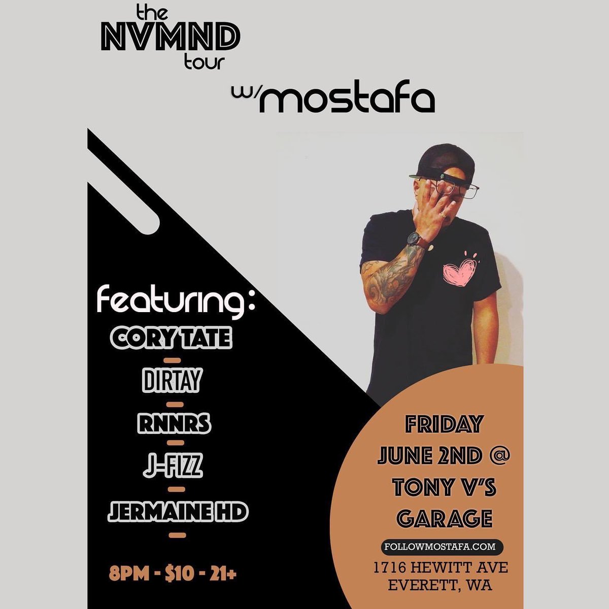 FollowMostafa's tweet photo. Bellingham!!! I’ll be back to visit in a month and I’m having a party with all my friends. All star line up 👏🏽🎉😃

Tickets at https://t.co/YVDmQ8Y33Y

Then Everett/Seattle/Olympia/Portland/Medford/then everywhere 😲👀

Can’t wait to see you all ♥️♥️

#hiphop #rap #music #mostafa https://t.co/lWSv8H05Jp