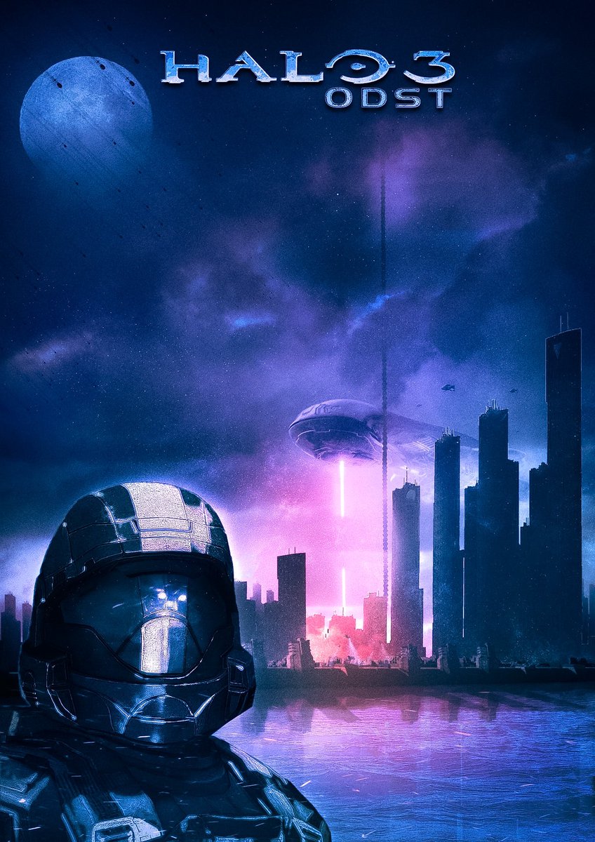 Proud to share some #HaloODST artwork I’ve made for a commission. Really enjoyed making these, and loved making two variants! 

Did I also mention they’re getting signed by <a href="/NathanFillion/">Nathan Fillion</a> 👀 can’t wait! 

#Halo #artistsoftwitter #posterart