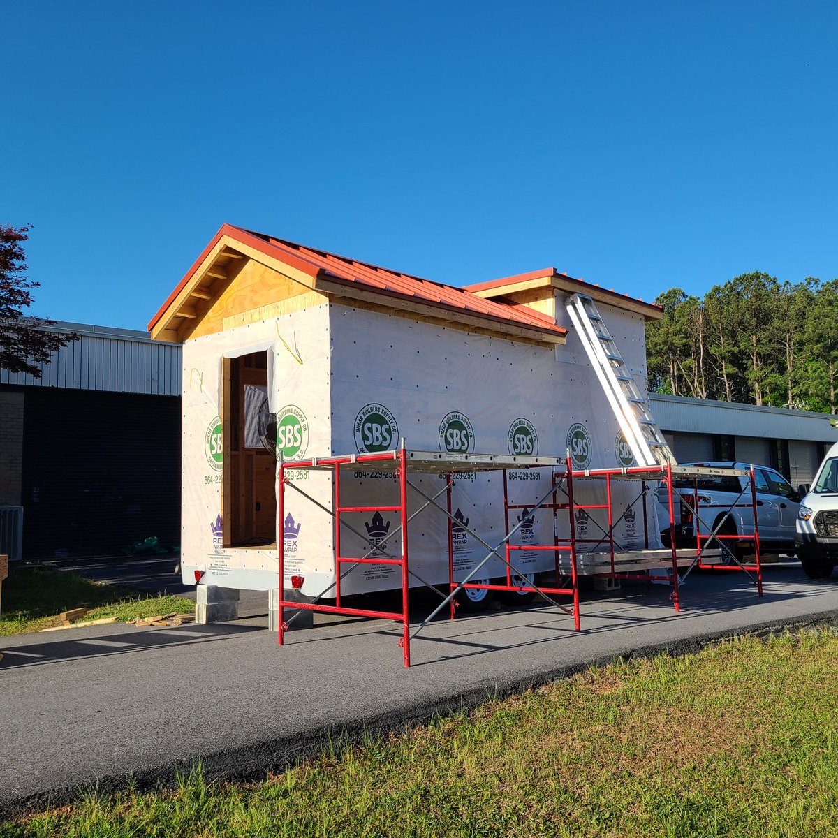 Tiny house roof is on!  Coming right along!  <a href="/gwd50schools/">Greenwood 50 Schools</a>