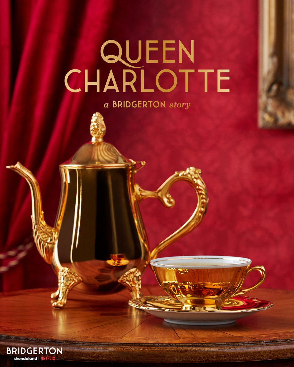 republicoftea's tweet photo. Centered on Queen Charlotte’s rise to prominence &amp; power, this Bridgerton-verse prequel tells the story of how the young Queen’s marriage to King George sparked both a great love story &amp; a societal shift, creating the world of the Ton inherited by the characters in Bridgerton. https://t.co/kMpAgBPyvC