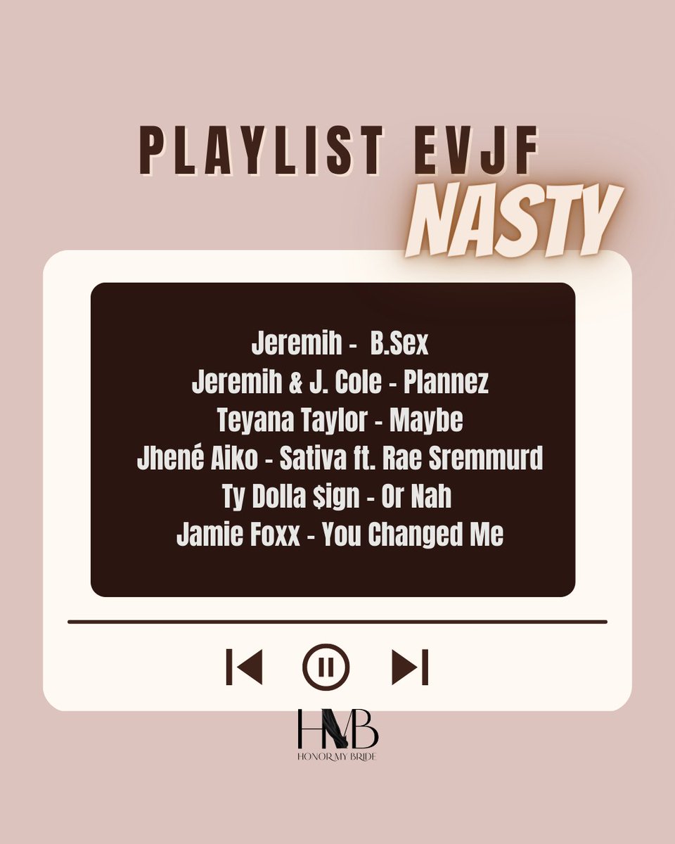 HonorMyBride's tweet photo. Girlsss, la saison des EVJF arrive et l'essentiel pour passer un EVJF de folie est une bonne playlist. Alors aujourd'hui on vous partage notre playlist NASTY 🎶

Et vous quelles sont vos musiques essentielles pour un EVJF ? 👀 https://t.co/LrkMmdxux8