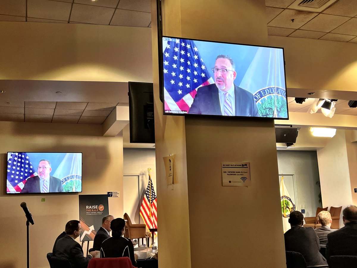 It’s like <a href="/SecCardona/">Secretary Miguel Cardona</a> is in my living room! And he’s calling out <a href="/usnews/">U.S. News & World Report</a>   #collegerankings for maintaining inequality