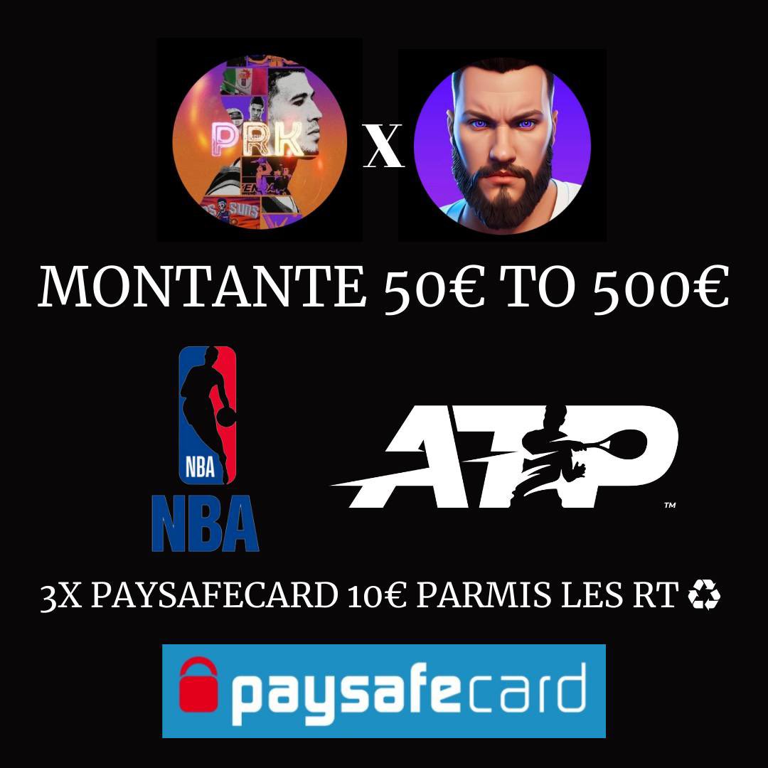 ZENOTORIOUS_'s tweet image. 🏀🎾 MONTANTE 50€ TO 500€ 
👥 En collab/ avec @PRONOSAURUS 🦖

Début de la montante à 150 "❤️" sur ce post! 

🎁 3 PAYSAFECARD DE 10€ À GAGNER PARMIS LES RT "♻️" DE CE POST EN CAS DE VICTOIRE

Follow @PRK_TIPS &amp;amp; @Pronosaurus

#TeamParieur