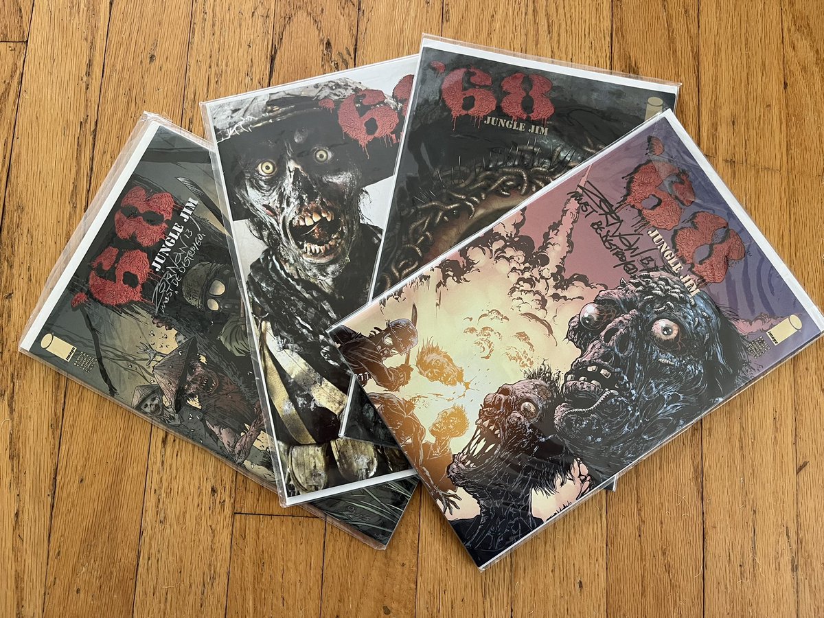 It’s always rewarding finding issues of one of your favorite comic book series at a new storefront. It’s even more awesome when that series is the zombie thriller ‘68! & it’s just EPIC when those copies are signed by the legend that is @Zornow13! Aka #ZornowMustBeDestroyed!