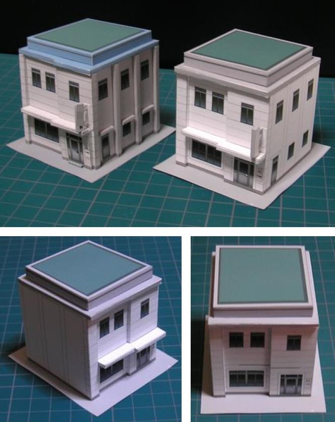 papermau on Twitter "Clinic Building Miniature Paper Model In N Scale
