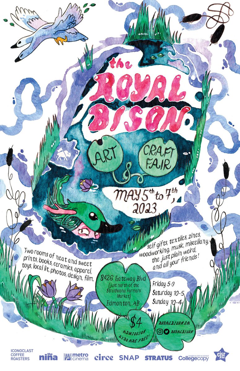 theroyalbison's tweet photo. Only FOUR 👏 MORE 👏 SLEEPS 👏 until The Royal Bison! You can catch 70+ of the best #yeg local artists, designers and makers - all weekend long in @oldstrathcona! The forecast is looking spectacular, the @EdmontonOilers are heading into round 2, and we can’t wait to see y’all! https://t.co/d5wq7CBURN