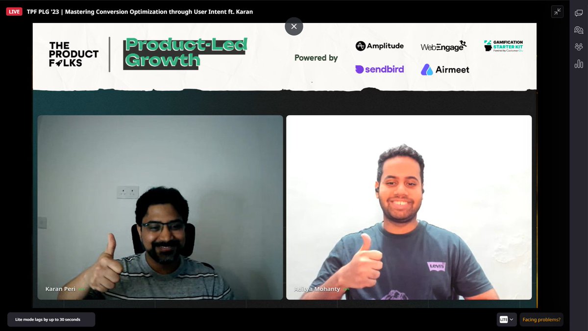 That's it! See you soon Thank You @adityamohanty_ and @MotwaniSuhas for curating the entire session seamlessly, and the team of @TheProductfolks #ProductLedGrowth #PLGwithTPF